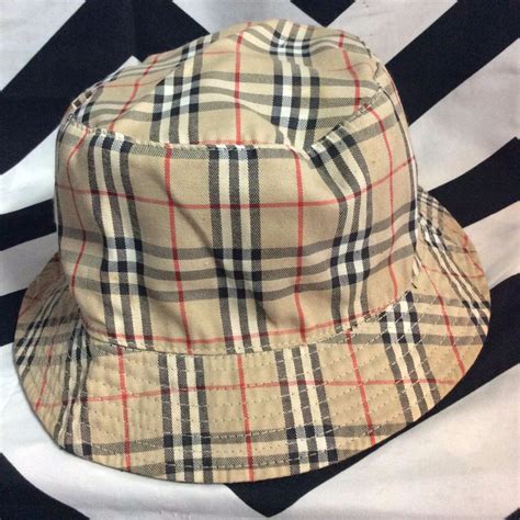 burberry inspired hat black plaid bucket|burberry bucket hats.